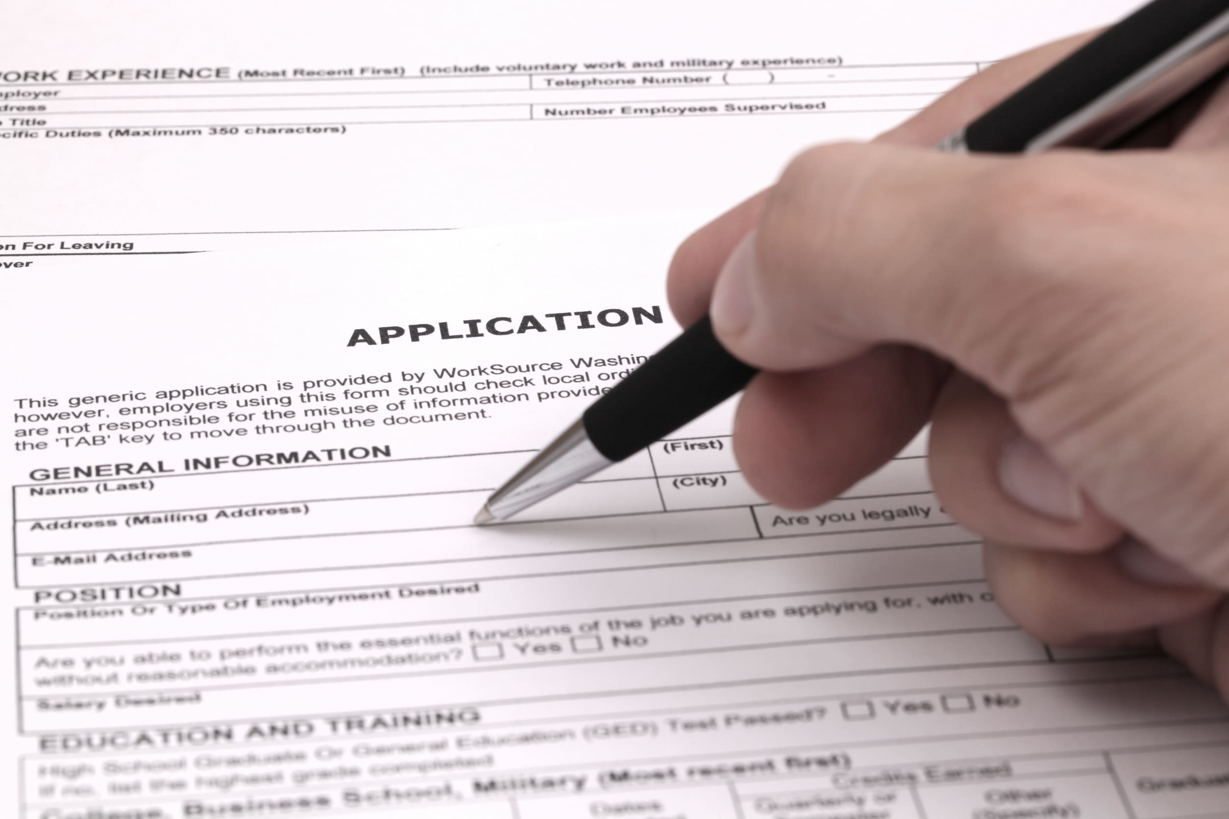 Application Form Concept For Applying
