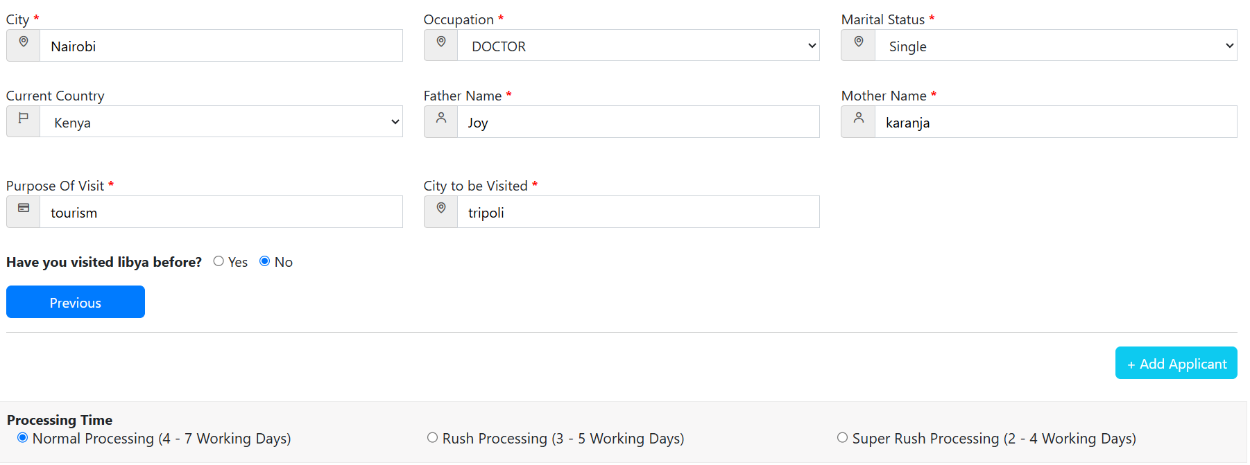 Complete The Application Form