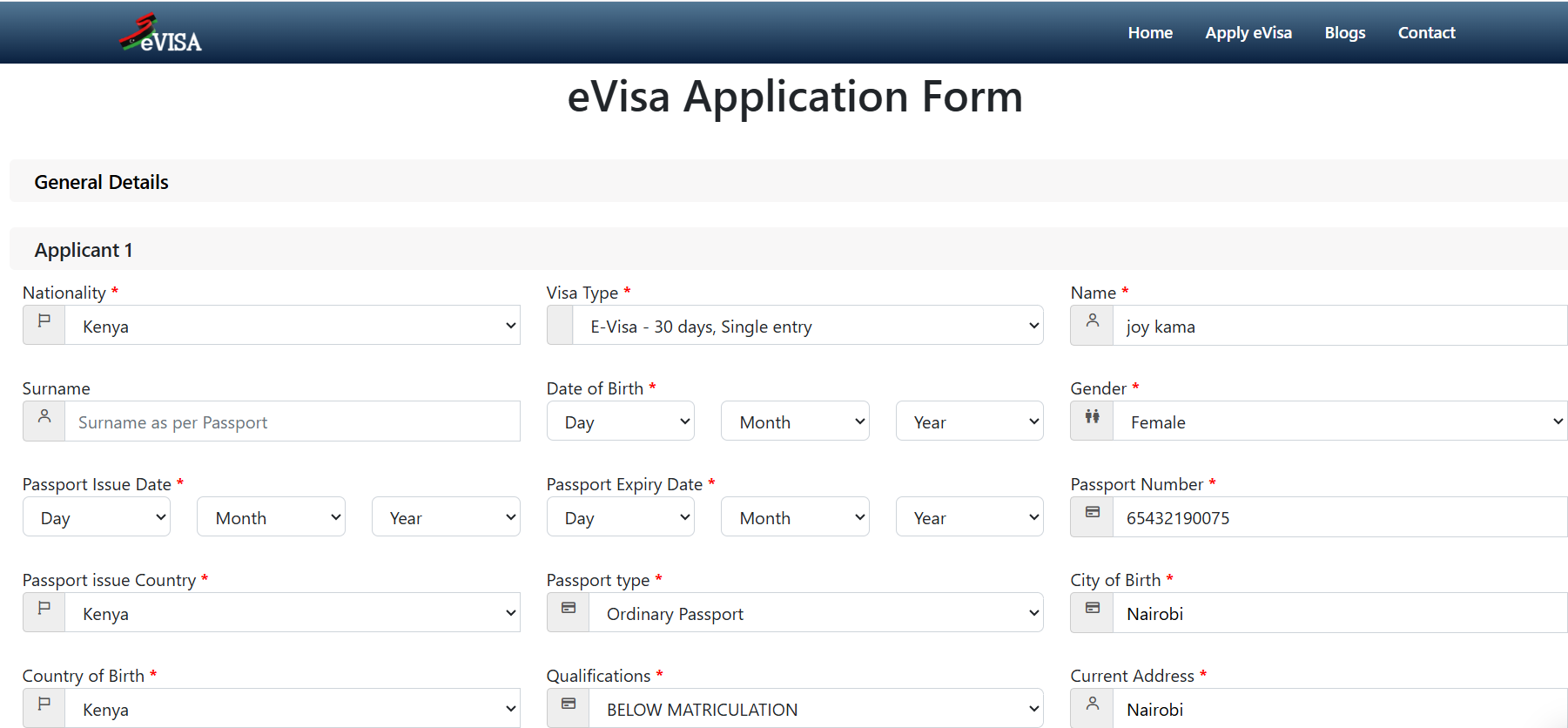 Complete The Application Form