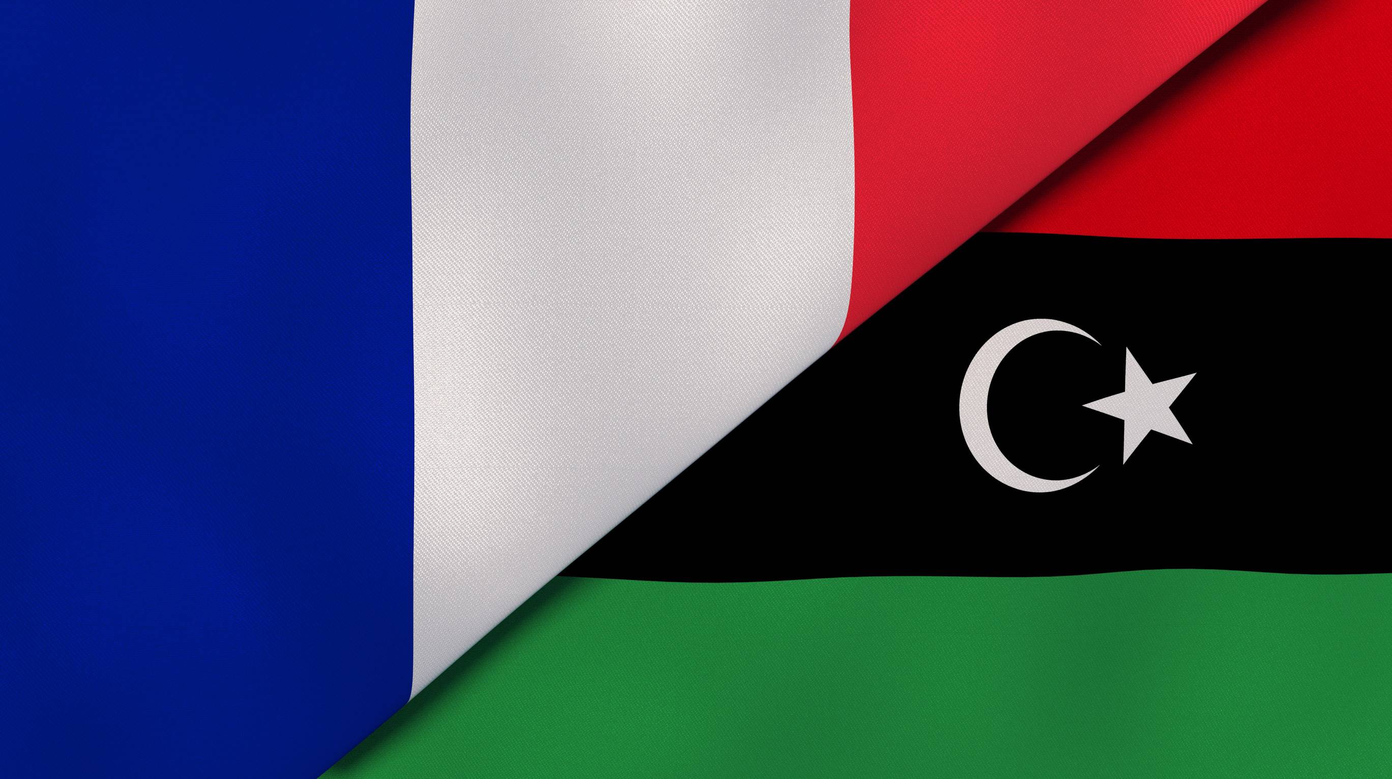 Libya and France Flag Together