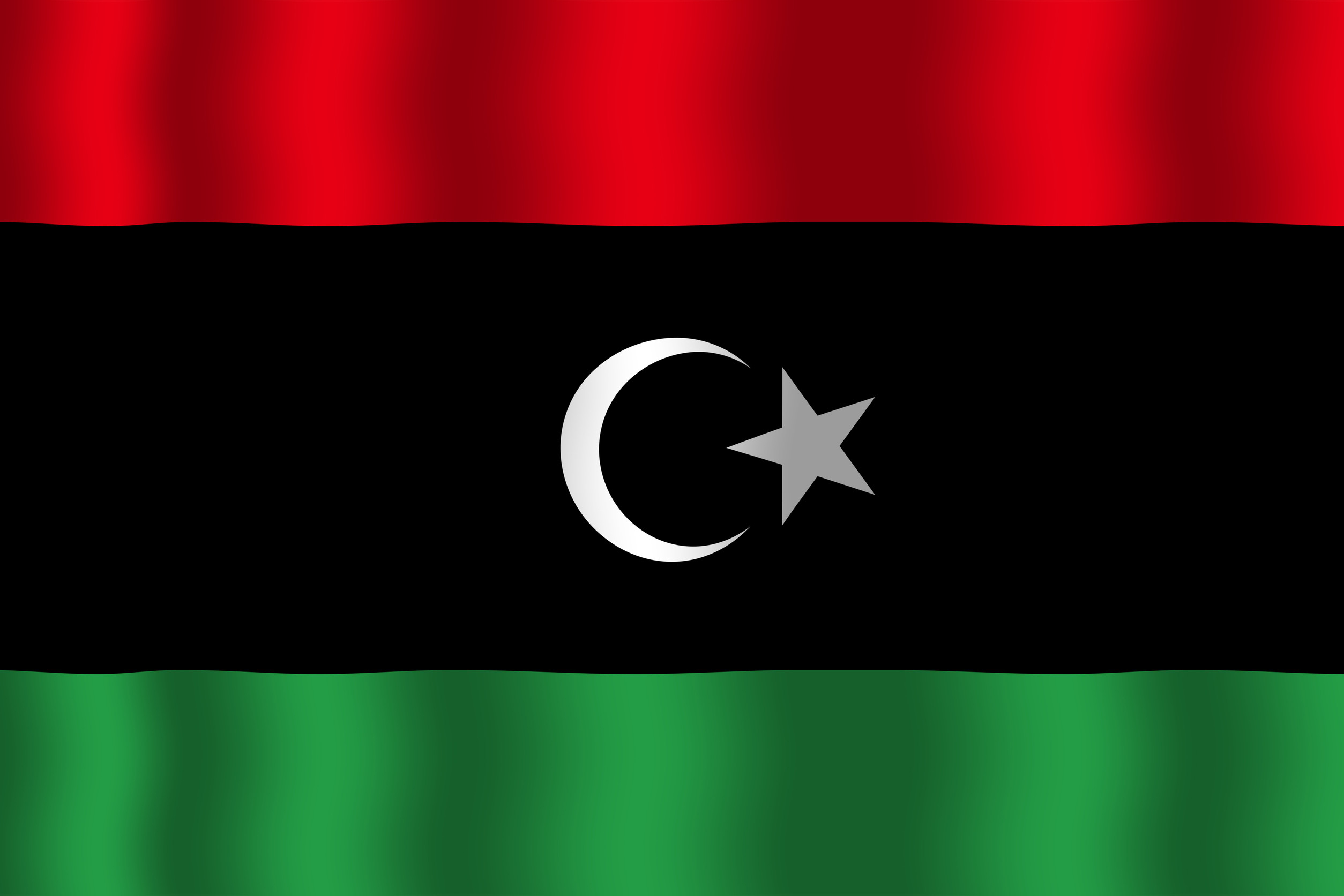 Waving Libya-Flag